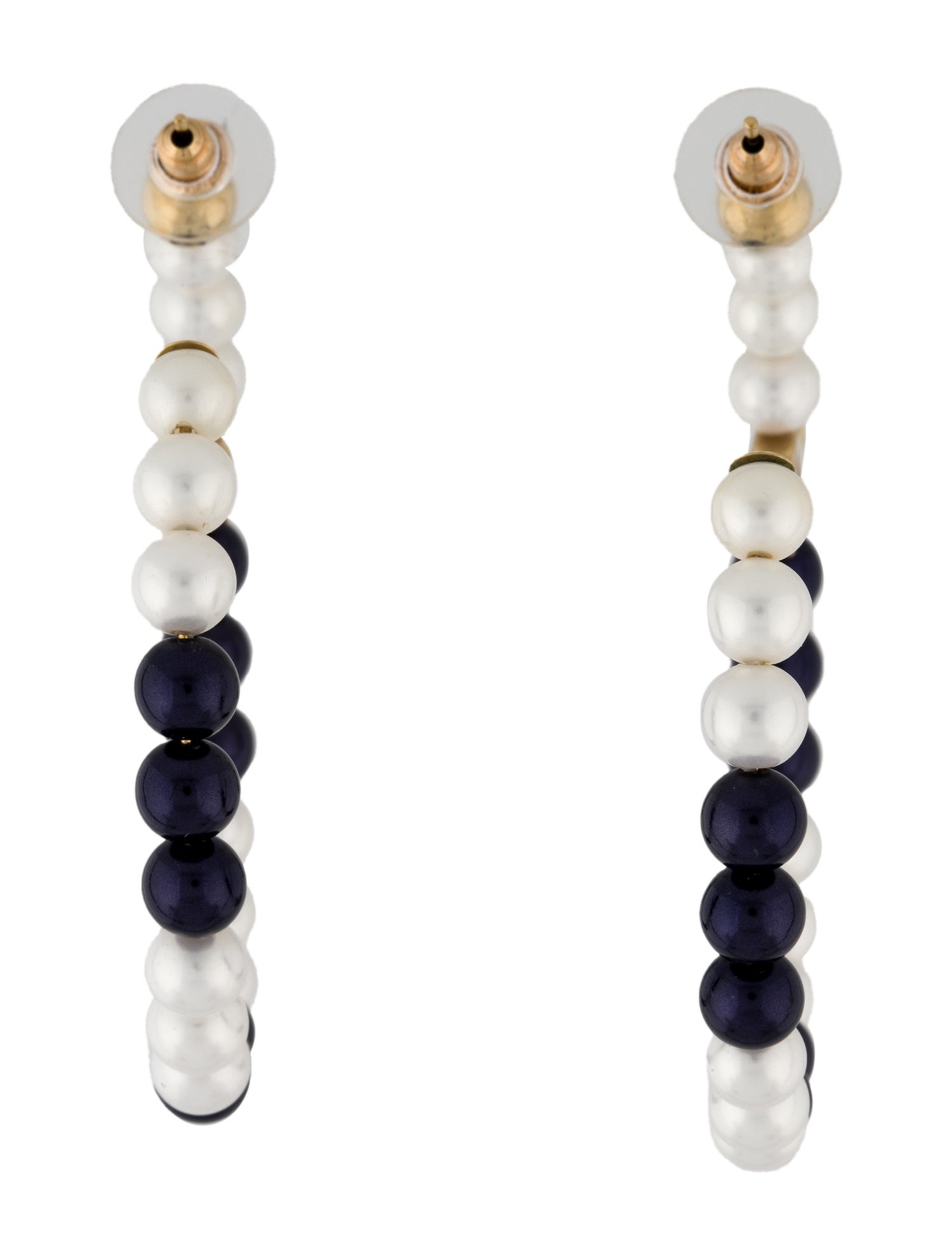 Louis Vuitton Faux Pearl Billie Hoop Earrings